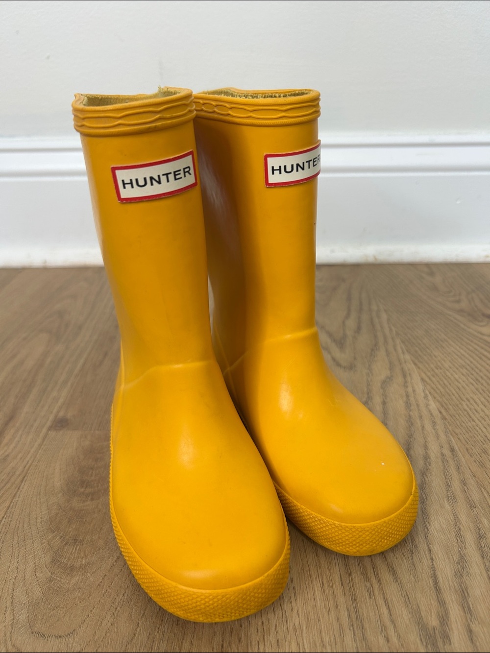 Hunter Kids Bright Yellow Rain Boots